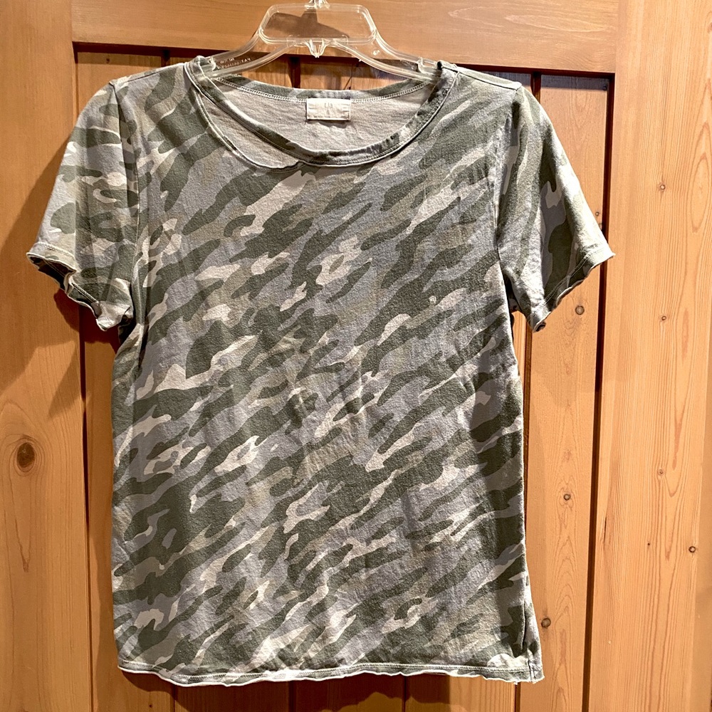 Anthropologie t.la camo cut out tee